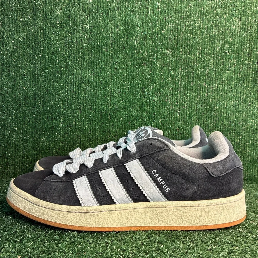 Adidas Campus 00s HQ8708 Gum Suede Skater Sneaker Core Black Off White Mens 10.5